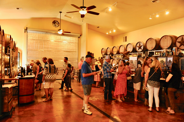 pic of attendees browsing silent auction
